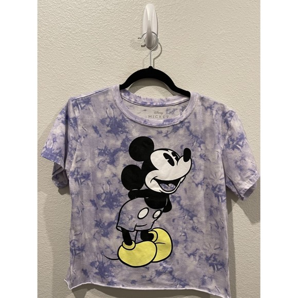 MICKEY MOUSE Tie Dye Purple Short Sleeve Tee - Picture 1 of 3